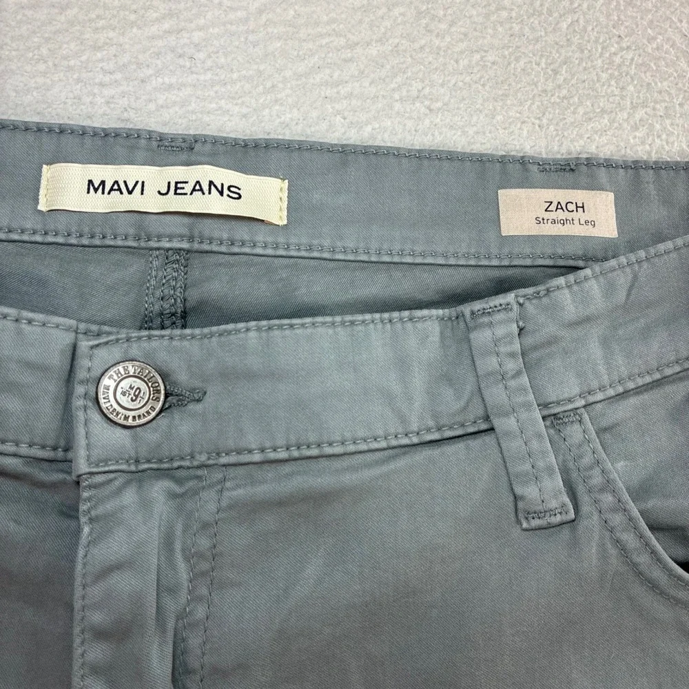 Mavi Zach Straight Leg Pants Men 44x32 Gray Cotton Stretch Casual Preppy NWT